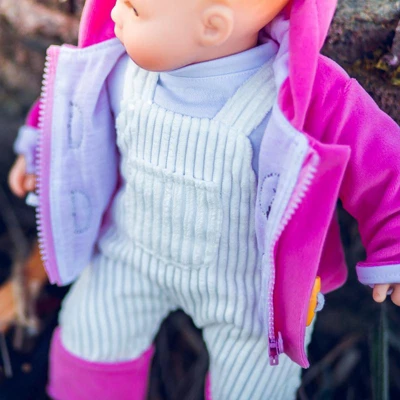 The Queen's Treasures 15 Inch Baby Doll Clothes Pink & Cream Overalls Set 6 The Queen's Treasures 15 Inch Baby Doll Clothes Pink & Cream Overalls Set - Image 6