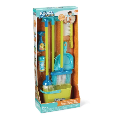 Kidoozie Just Imagine Cleaning Essentials Playset, Pretend Play Broom, Mop, Duster, Dust Pan, Bucket, Ages 2+ 6 Kidoozie Just Imagine Cleaning Essentials Playset, Pretend Play Broom, Mop, Duster, Dust Pan, Bucket, Ages 2+ - Image 6