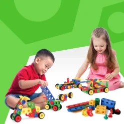 Brickyard Building Blocks STEM Toys - Educational Building Blocks For Kids - 163 Pieces