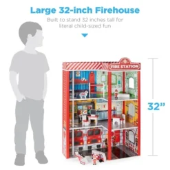 Best Choice Products 32in Kids 3-Story Pretend Wooden Fire Station Play Set Toy, W/ 2 Vehicles, 12 Accessories, 5 Rooms -FUNKO Shop GUEST a6fbbd73 4bce 4327 9d8c 2435be7ccec4