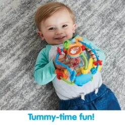 Kidoozie Little Hands Activity Ball, Perfect For Teething, Develops Hand-Eye Coordination, Emits Soothing Sounds, For Children 6-24months