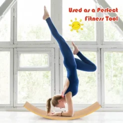 Babyjoy Wooden Wobble Balance Board 35.5" Rocker Yoga Curvy Board Toy Kids Adult -FUNKO Shop GUEST a724a082 42e4 487b 9b2e 2b3c99edbe50