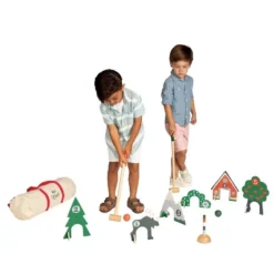 Manhattan Toy Through The Woods Two-Player 11-Piece Croquet Set For Kids With Travel Storage Bag