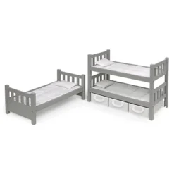 Badger Basket 1-2-3 Convertible Doll Bunk Bed With Baskets And Free Personalization Kit - Executive Gray -FUNKO Shop GUEST aad48eeb 8ee7 4ecc a121 ba1d0e35ce5d