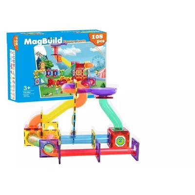Link Kids Magnetic Building Blocks Tile Fantasy Castle Set Help Build Kids Creativity Minds Open Ended Play Educational 108 Piece Set 3 Link Kids Magnetic Building Blocks Tile Fantasy Castle Set Help Build Kids Creativity Minds Open Ended Play Educational 108 Piece Set - Image 3