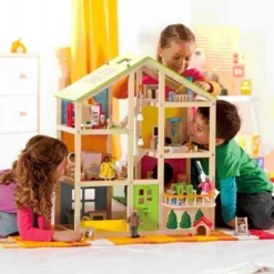 Hape Wooden All Season/4 Season 6 Tier Unfurnished Dollhouse Kids Play House For Children Ages 3 Years And Up, Multicolored -FUNKO Shop GUEST ae772edb cf19 4078 a0ef 0f41c1ee71b4