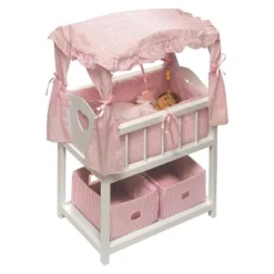 Badger Basket Doll Canopy Crib With Mobile & Storage Bins -FUNKO Shop GUEST b3496e19 7228 4492 9512 3b5256f1396f