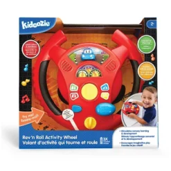 Kidoozie Rev N Roll Activity Wheel, Interactive Steering Activity With Bilingual Learning For Children Ages 2+