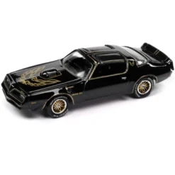1977 Pontiac Trans Am Black W/Gold Eagle Graphic W/Token & Game Card Trivial Pursuit 1/64 Diecast Model Car By Johnny Lightning