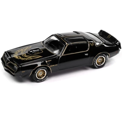 1977 Pontiac Trans Am Black W/Gold Eagle Graphic W/Token & Game Card Trivial Pursuit 1/64 Diecast Model Car By Johnny Lightning 1 1977 Pontiac Trans Am Black W/Gold Eagle Graphic W/Token & Game Card Trivial Pursuit 1/64 Diecast Model Car By Johnny Lightning
