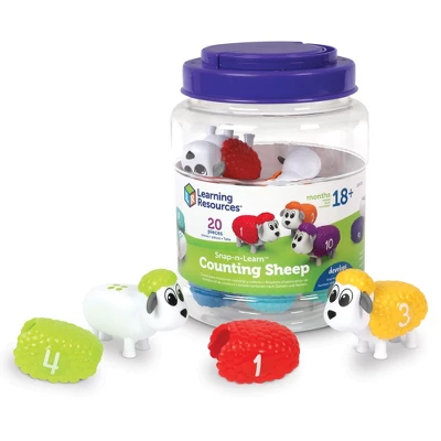 Learning Resources Snap-n-Learn Counting Sheep, Fine Motor, Counting & Sorting Toy, Easter Basket Toy, Ages 18 Mos+ 2 Learning Resources Snap-n-Learn Counting Sheep, Fine Motor, Counting & Sorting Toy, Easter Basket Toy, Ages 18 Mos+ - Image 2