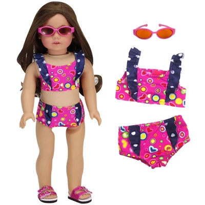 Sophia’s 18" Doll Swimsuit Set, Hot Pink 3 Sophia’s 18" Doll Swimsuit Set, Hot Pink - Image 3