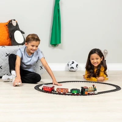 Best Choice Products Kids Classic Electric Railway Train Car Track Play Set Toy W/ Music, Lights 1 Best Choice Products Kids Classic Electric Railway Train Car Track Play Set Toy W/ Music, Lights