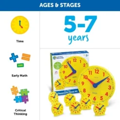 Learning Resources Classroom Clock Kit, 60 Pieces, Ages 5+ -FUNKO Shop GUEST bb4c6e26 6ffe 4ff0 98bf a719084000f9