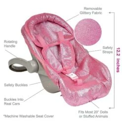 Adora Baby Doll Car Seat Carrier Glam Sparkly & Glittery Pink Seat Cover, Fits Dolls Up To 20 Inches -FUNKO Shop GUEST bb8aaaf8 6154 4030 8dc1 db24459ab8e3