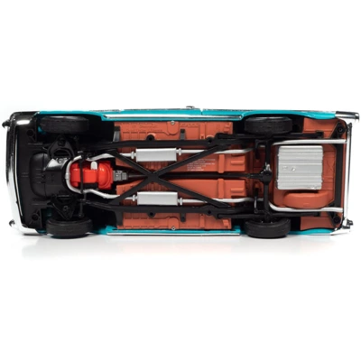 1957 Chevrolet Bel Air Convertible Aqua Blue W/Pink Interior Barbie Silver Screen Machines 1/18 Diecast Model Car By Auto World 5 1957 Chevrolet Bel Air Convertible Aqua Blue W/Pink Interior Barbie Silver Screen Machines 1/18 Diecast Model Car By Auto World - Image 5