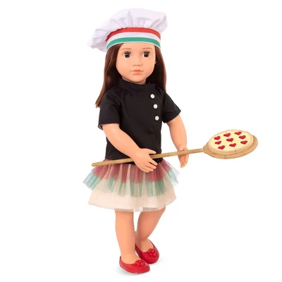 Our Generation Posable 18" Pizza Chef Doll With Storybook - Francesca 2 Our Generation Posable 18" Pizza Chef Doll With Storybook - Francesca - Image 2