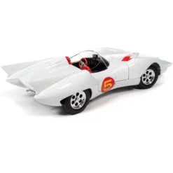 Mach 5 Five White With Chim-Chim Monkey And Speed Racer Figurines 1/18 Diecast Model Car By Auto World -FUNKO Shop GUEST ca40fe1a 81f2 4b59 a6ea 5b8c83e42d44