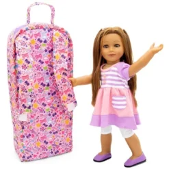Playtime By Eimmie 18 Inch Doll With Clothing And Backpack Case Allie