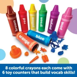 Learning Resources Rainbow Sorting Crayons, 56 Pieces