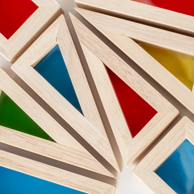 Guidecraft Junior Rainbow Blocks - 40 Pieces 3 Guidecraft Junior Rainbow Blocks - 40 Pieces - Image 3