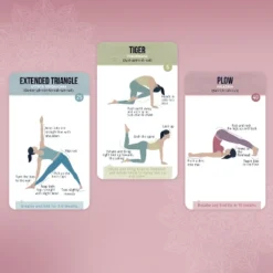 Merka Yoga Poses Workout Cards - Positions And Exercises Made For Women, Beginners, Starters Or Master, Set Of 50 FlashCards