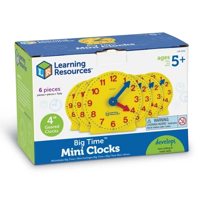 Learning Resources Gear Clock, 4 Inch, Set Of 6, Ages 5+ 4 Learning Resources Gear Clock, 4 Inch, Set Of 6, Ages 5+ - Image 4