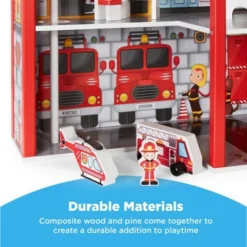 Best Choice Products 32in Kids 3-Story Pretend Wooden Fire Station Play Set Toy, W/ 2 Vehicles, 12 Accessories, 5 Rooms -FUNKO Shop GUEST d1e79132 d2a3 404e b275 e529312d3f60