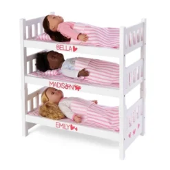 Badger Basket 1-2-3 Convertible Doll Bunk Bed With Bedding - Pink/Stripe -FUNKO Shop GUEST d3b21b48 37d6 4f20 9e12 6cb3f9fe6fd0