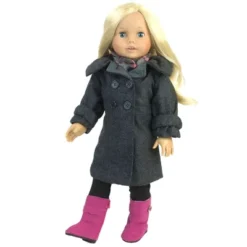 Sophia's - 18" Doll - Wool Coat, Hat, Plaid Scarf & Pink Boots - Gray -FUNKO Shop GUEST d4e927ab 55fd 4fa3 8280 016cb5ff5191
