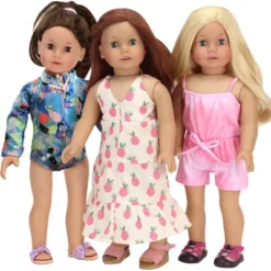 Sophia’s Colorful Collage Print Long Sleeve Rash Guard Swimsuit For 18" Dolls, Blue -FUNKO Shop GUEST d6270dda fb8c 4bbe b884 5daf615fbda5