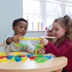 Kaplan Early Learning Translucent Connecting Tubes - 80 Pieces