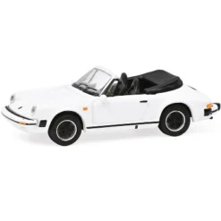 Porsche 911 Carrera 3.2 Cabriolet White 1/87 (HO) Diecast Model Car By Schuco