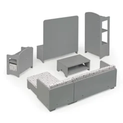 Media Room Furniture Set For 18" Dolls - Gray/White -FUNKO Shop GUEST da058b17 0001 4b6c a033 3edabbe9ec7a