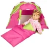 Dress Along Dolly Camping Bed Tent With Sleeping Bag And Pillow For American Girl Doll