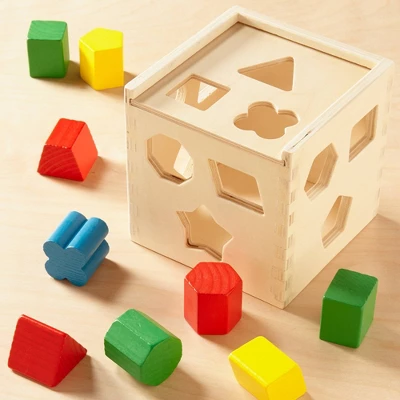 Melissa & Doug Shape Sorting Cube - Classic Wooden Toy With 12 Shapes 8 Melissa & Doug Shape Sorting Cube - Classic Wooden Toy With 12 Shapes - Image 8