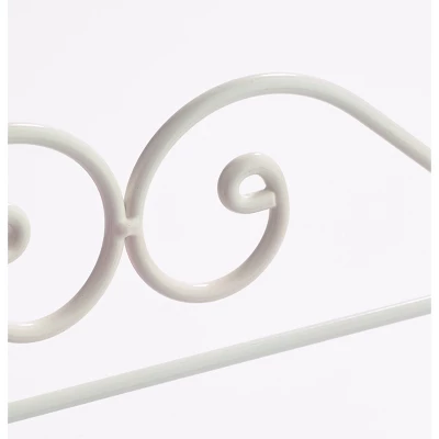 Badger Basket Scrollwork Metal Doll Loft Bed With Daybed And Bedding - White/Pink 7 Badger Basket Scrollwork Metal Doll Loft Bed With Daybed And Bedding - White/Pink - Image 7