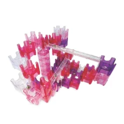 MindWare Q-BA-Maze: Sparkle Marble Run Builder Set – Ages 6 And Up - Over 140 Pieces Included