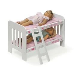 Badger Basket Doll Bunk Bed With Bedding, Ladder, And Free Personalization Kit - White/Pink/Gingham -FUNKO Shop GUEST e02d04b8 6b6c 4a99 8030 9713cd9e9996