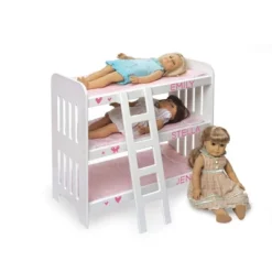 Badger Basket Triple Doll Bunk Bed With Ladder, Bedding, And Free Personalization Kit - Pink Gingham 11 Badger Basket Triple Doll Bunk Bed With Ladder, Bedding, And Free Personalization Kit - Pink Gingham -FUNKO Shop GUEST e369f1ac 77d6 4f6d ba99 db4ed17d3134