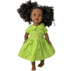 Doll Clothes Superstore Matching Designer Long Lime Dress For Girl And Dolls Size 4 -FUNKO Shop GUEST e371c3c0 c4b9 4f94 a649 ccf36064d640