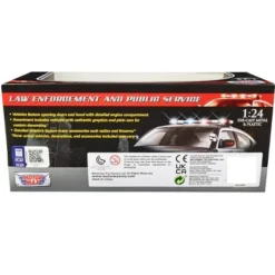 2010 Ford Crown Victoria Police Interceptor Unmarked White "Custom Builder's Kit" Series 1/24 Diecast Model Car By Motormax