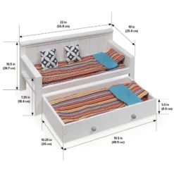 Sofa/Daybed With Trundle For 18" Dolls - White/Multi -FUNKO Shop GUEST e7c8bfca 56be 4b6a 8a92 f7c055588558