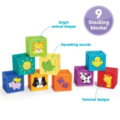 Kidoozie Squeak 'n Stack Blocks For Infants And Toddlers Ages 6-24 Months -FUNKO Shop GUEST e82a8941 90e1 4e3b 8258 38f013921ae2