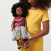 Ikuzi Dolls Multi Colored Dress Doll With Black Hair 18" Fashion Doll
