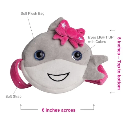Adora Be Bright Purse For Little Girls - Stuffed Animal Shark Design - Eyes Light Up 2 Adora Be Bright Purse For Little Girls - Stuffed Animal Shark Design - Eyes Light Up - Image 2
