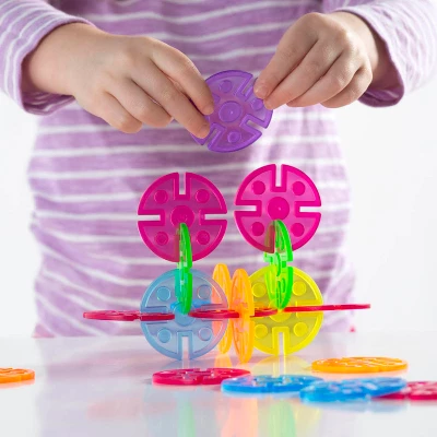 Guidecraft Interlox Discs Building Set, 96 Pieces 4 Guidecraft Interlox Discs Building Set, 96 Pieces - Image 4