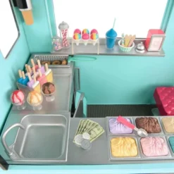 Our Generation Sweet Stop Ice Cream Truck With Electronics For 18" Dolls - Light Blue -FUNKO Shop GUEST ee1114f0 b24f 4280 8e13 3f2d2bbf621d