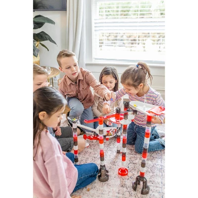 Marble Genius Marble Run Racing Set: 125-Piece Marble Run Racing Set Toys For Kids, Maze Tower Building Blocks, Marble Race Track Rolling Game, Racing 3 Marble Genius Marble Run Racing Set: 125-Piece Marble Run Racing Set Toys For Kids, Maze Tower Building Blocks, Marble Race Track Rolling Game, Racing - Image 3