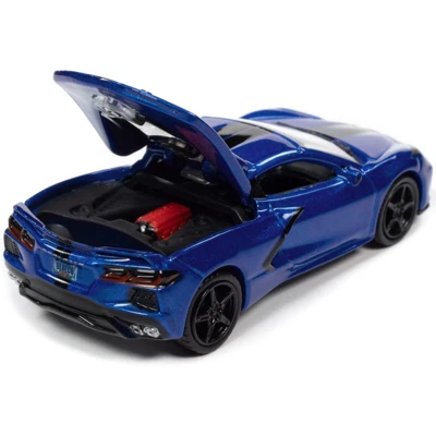 2020 Chevrolet Corvette Elkhart Lake Blue Metallic "Sports Cars" Limited Edition 1/64 Diecast Model Car By Auto World 2 2020 Chevrolet Corvette Elkhart Lake Blue Metallic "Sports Cars" Limited Edition 1/64 Diecast Model Car By Auto World - Image 2
